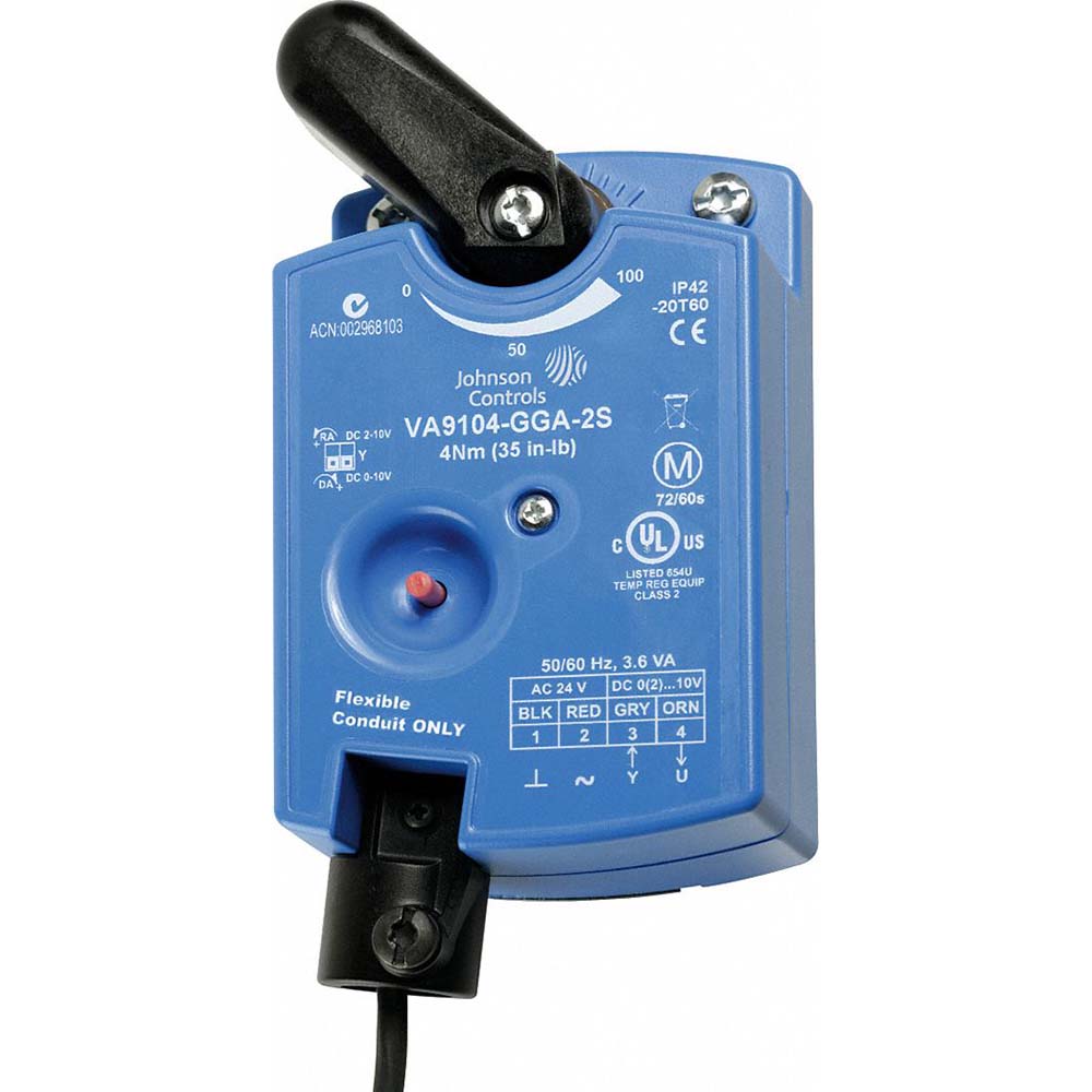 Johnson Controls Valve Actuators; Type NonSpring Return; For Use