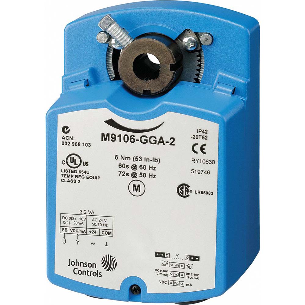 Johnson Controls Valve Actuators; Type SelfCentering Clamping; For