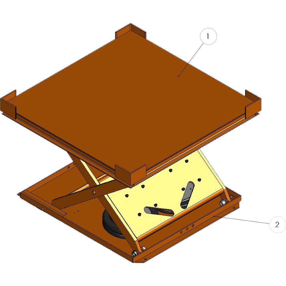 Hovair Mobile Battery Lift Table 4,000 lb Capacity, 81/2" Lift