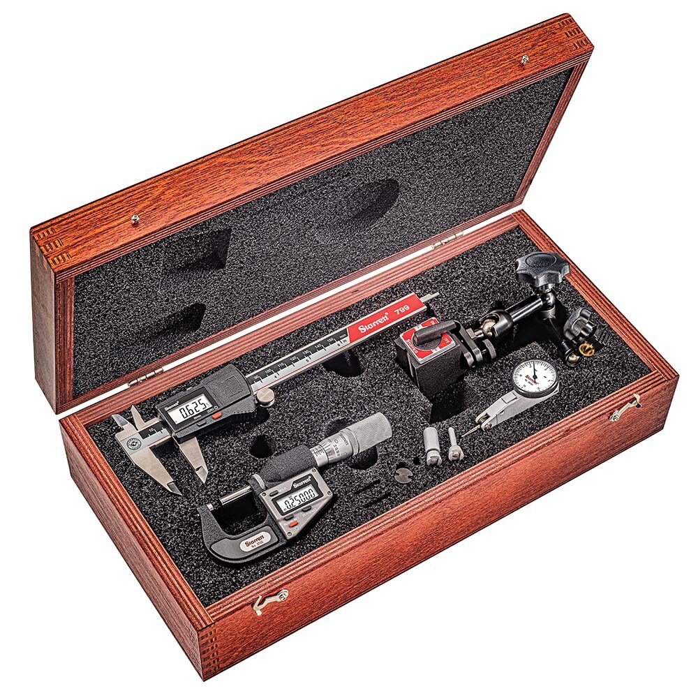 Machinist Caliper & Micrometer Tool Kit: 0 to 6" Caliper, 0 to 1" Micrometer