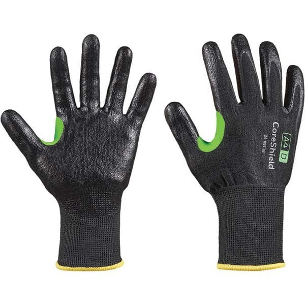 Cut, Puncture & Abrasive-Resistant Gloves: Size M, ANSI Cut A4, ANSI Puncture 1, Nitrile, HPPE