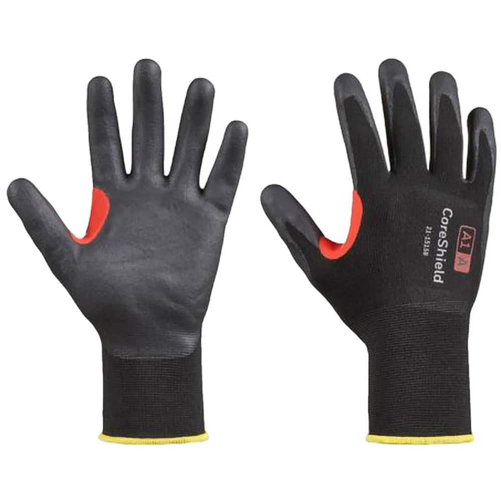 Cut, Puncture & Abrasive-Resistant Gloves: Size M, ANSI Cut A1, ANSI Puncture 1, Nitrile, Nylon Blend