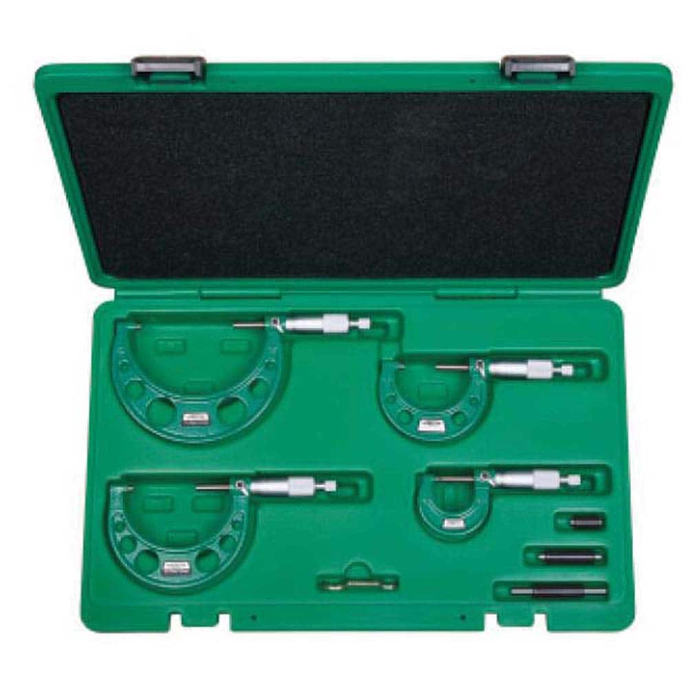 Insize USA LLC 3203-33A Mechanical Outside Micrometer Set: 0 to 3" Measurement 