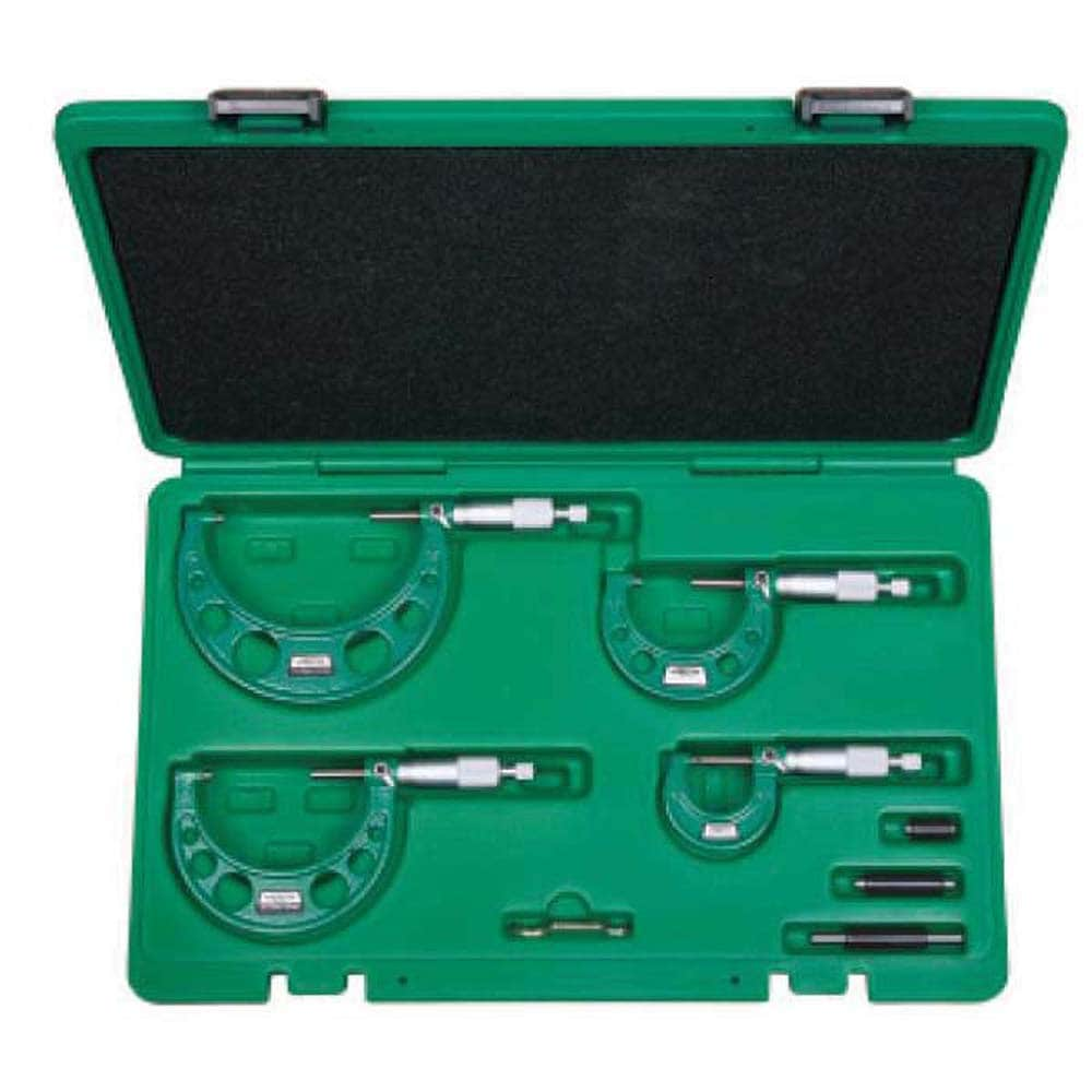 Insize USA LLC 3203-33A Mechanical Outside Micrometer Set: 0 to 3" Measurement 