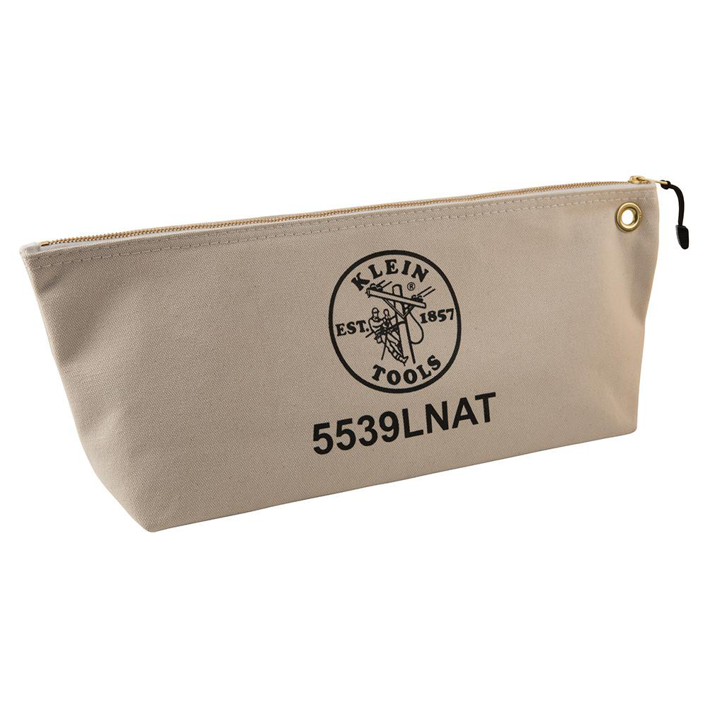 Photos - Tool Box Klein Tools Zipper Bag: 0 Pocket, 3-1/2" Wide, 18" Deep, 8" High - Canvas | Part #5539LNAT 5539LNAT 
