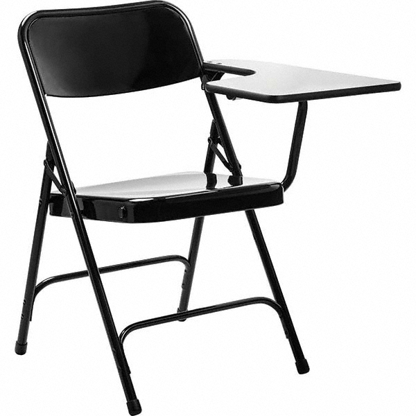 National Public Seating Folding Chairs; Pad Type: Folding Chair W/Tablet Arm ; Material: Steel ; Color: Black ; Width (Inch): 20-1/2 ; Depth (Inch):