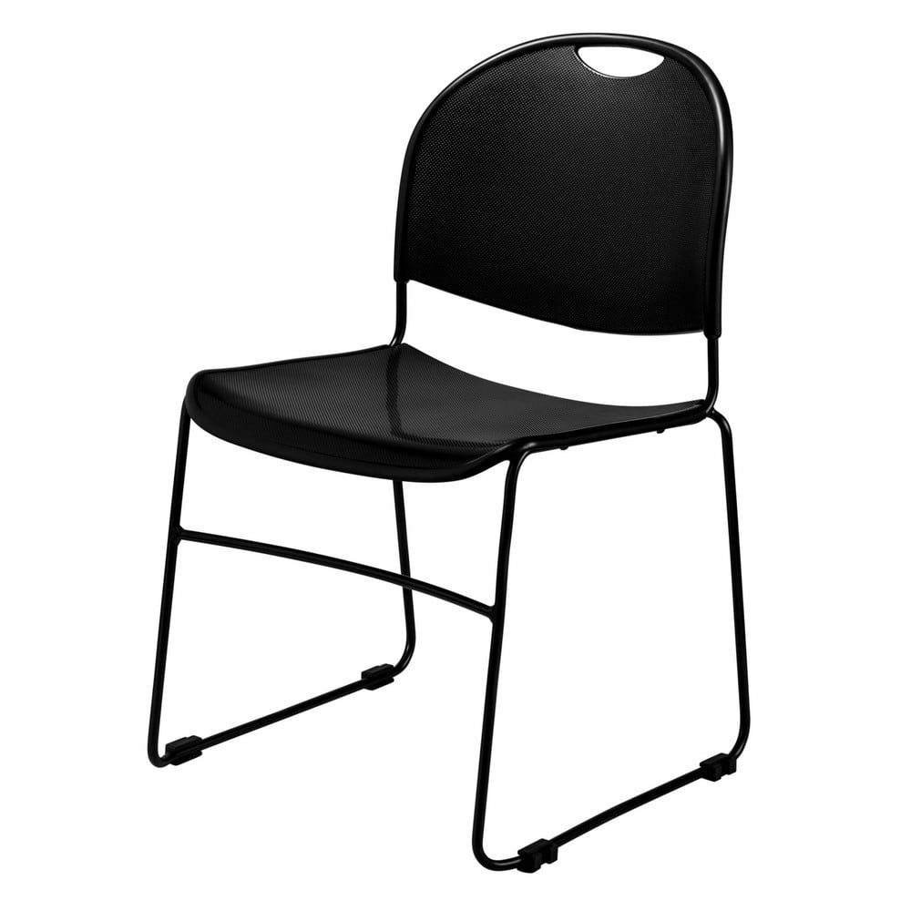 Stacking Chairs; Chair Type: Stack Chairs w/o Arms ; Arms Included: No ; Seat Color: Black ; Frame Color: Black ; Overall Width: 20in ; Weight Capacity: 300lb