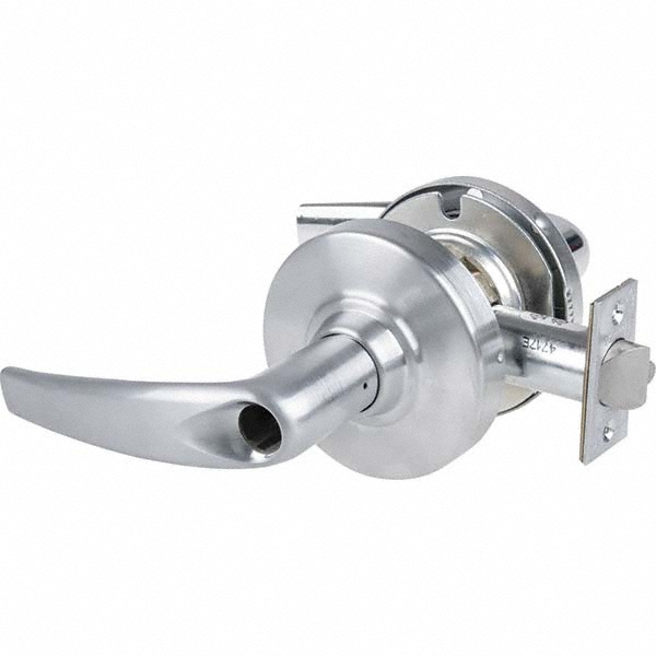 Schlage Security Lever Lockset for 1-5/8 to 2-1/8" Doors - Key-in Lever, 2-3/4" Backset, Satin Chrome Finish | Part #ND75CD ATH 626