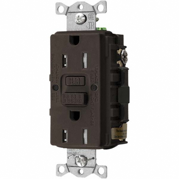 Bryant Electric GFCI Receptacles; Grade Commercial; Color Brown