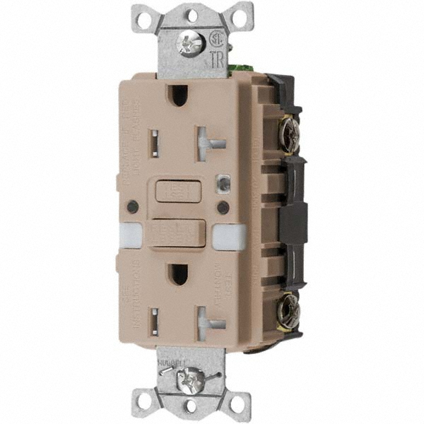 Bryant Electric GFCI Receptacles; Grade Commercial ; Color Almond