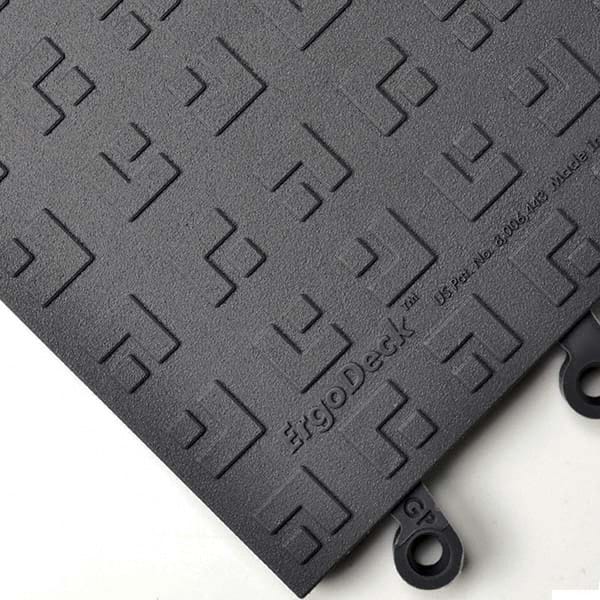 Wearwell 566.78x18x18BK- Anti-Fatigue Modular Tile Mat: Dry & Wet Environment, 18" Length, 18" Wide, 7/8" Thick, Black 