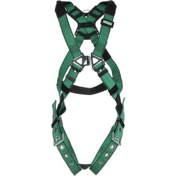 Fall Protection Harnesses: 400 Lb, Vest Style, Size X-Large, Polyester, Back & Hips