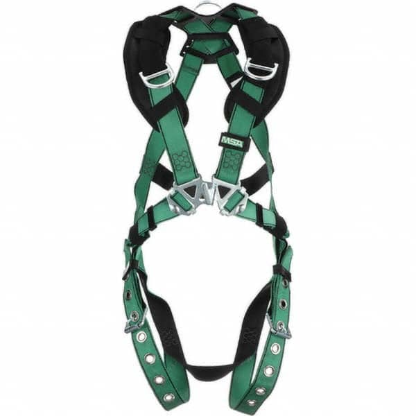 MSA 10197219 Fall Protection Harnesses: 400 Lb, Vest Style, Size Standard, Polyester, Back & Hips 
