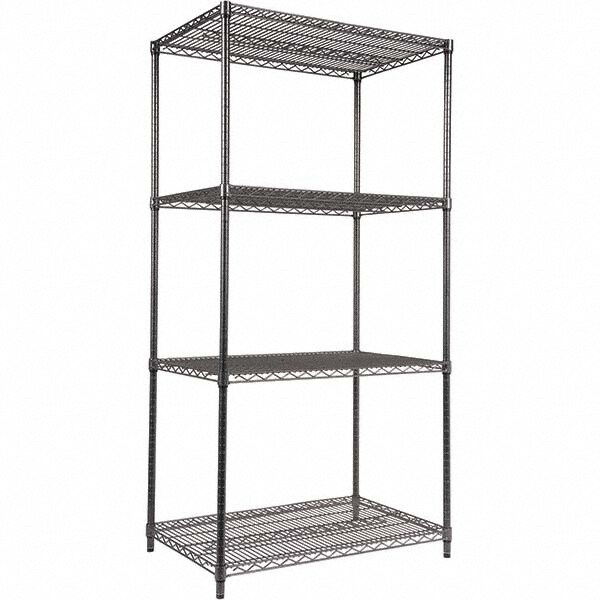 Starter Unit Wire Shelving: 1,000 lb Shelf Capacity, 4 Shelves