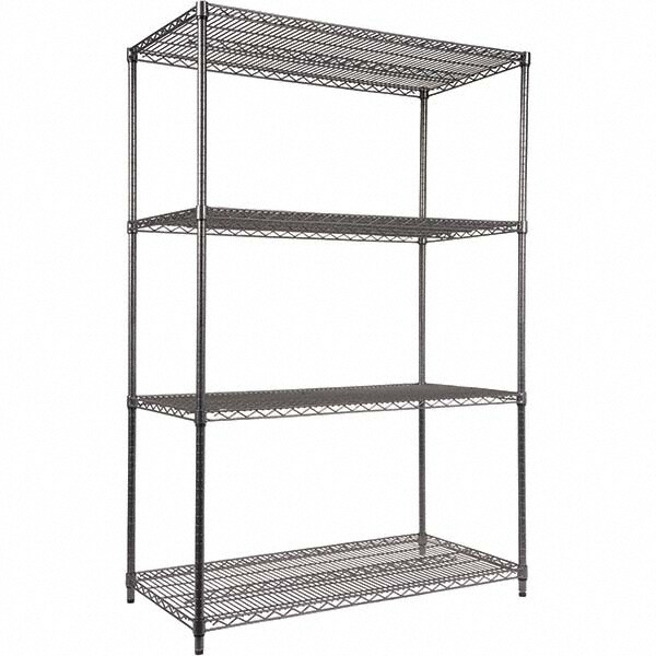 Starter Unit Wire Shelving: 1,000 lb Shelf Capacity, 4 Shelves