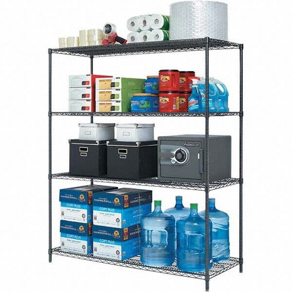 Starter Unit Wire Shelving: 1,000 lb Shelf Capacity, 4 Shelves