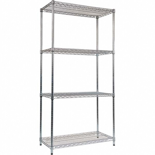 Starter Unit Wire Shelving: 4 Shelves