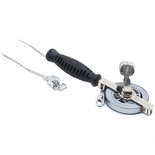 Lufkin 50' x 1/2" Silver Steel Blade Tape Measure - 1/8" Graduation, Inch Graduation Style, Chrome Metal Case | Part #C1293SF590N