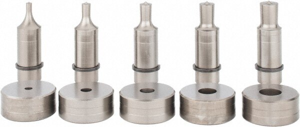 Ironworker Punch & Die Sets; Set Type: Punch & Die ; Punch/Die Shape: Round ; Machine Compatibility: Cornermate Hand Press