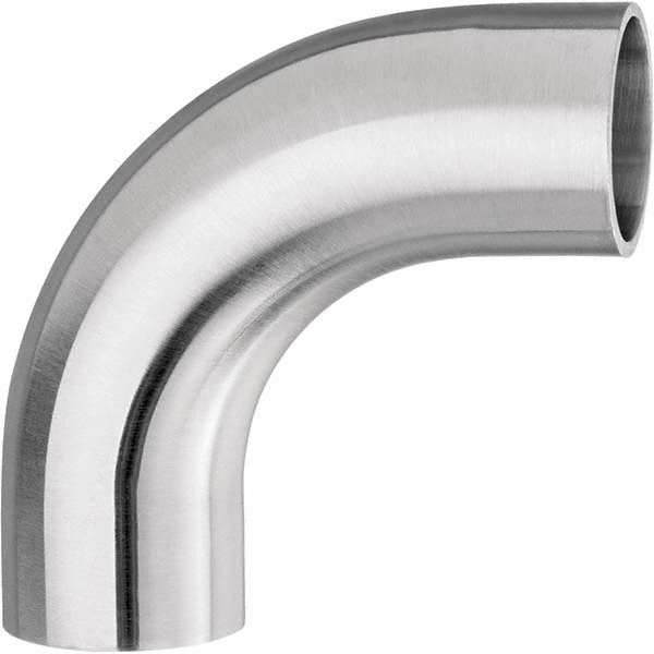TIB 1.5" 90° Sanitary Weld Elbow – 304 Stainless Steel, Polished, 38mm, WD-90-150