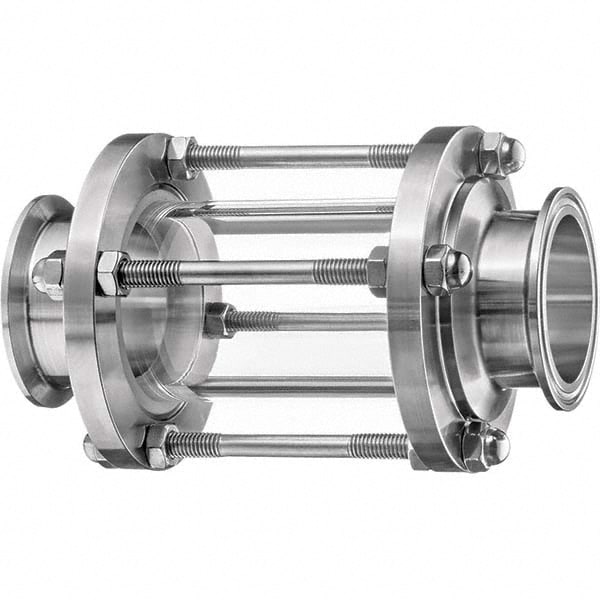 Sanitary Stainless Steel Pipe Sight Glass: 1", Quick-Clamp Connection