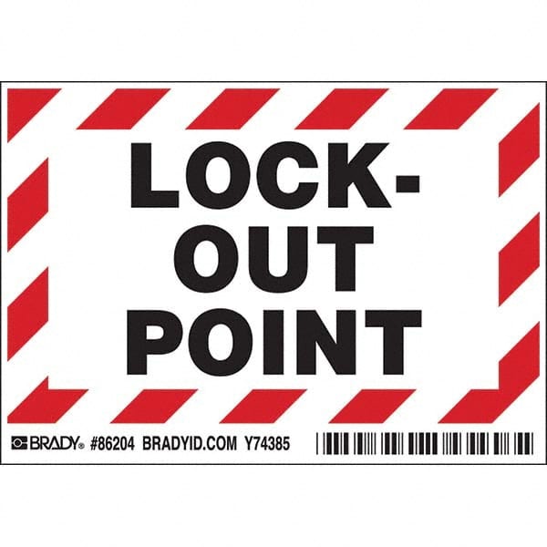 Shipping & DOT Label: "Lockout Point", Rectangle, 5" Wide