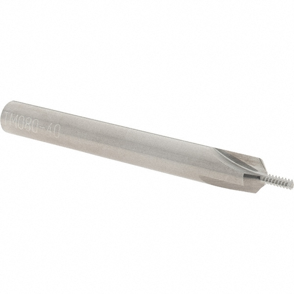 Scientific Cutting Tools TM080-40 Straight Flute Thread Mill: #4 to 40, Internal, 3 Flutes, 1/4" Shank Dia, Solid Carbide Image