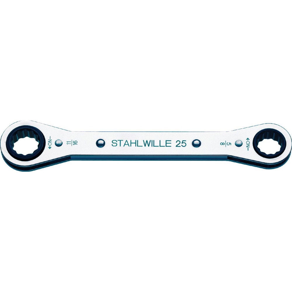 Stahlwille - Flat Ring Box End Wrench: 1/4 x 5/16", 12 Point, Double