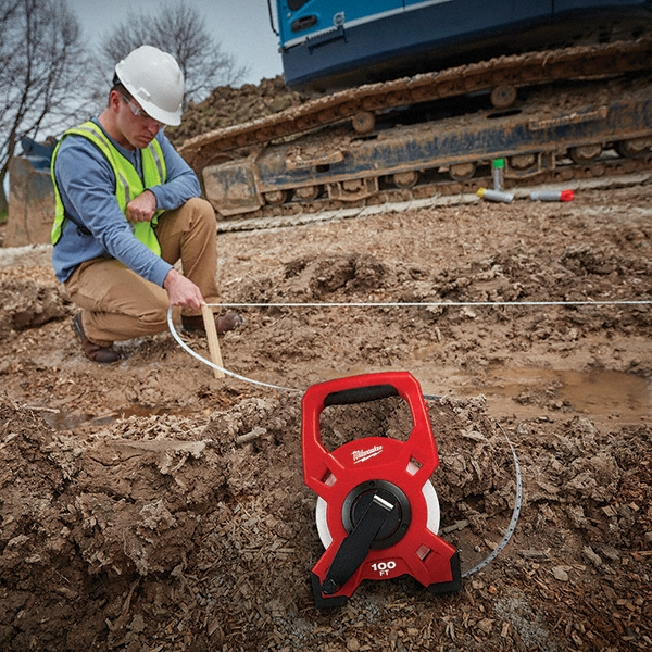 Milwaukee Tool 100' x 1/2" White Blade Tape Measure 95163101 MSC