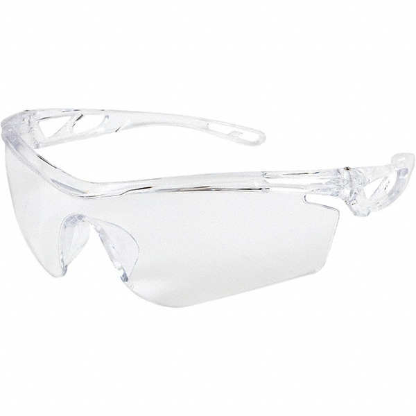 Safety Glass: Uncoated, Polycarbonate, Clear Lenses, Frameless, UV Protection