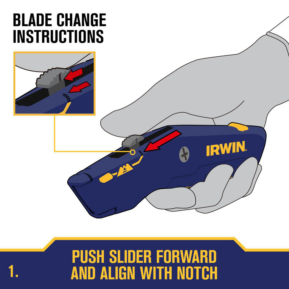 Irwin Utility Knives, Snap Blades & Box Cutters; Blade Type Utility