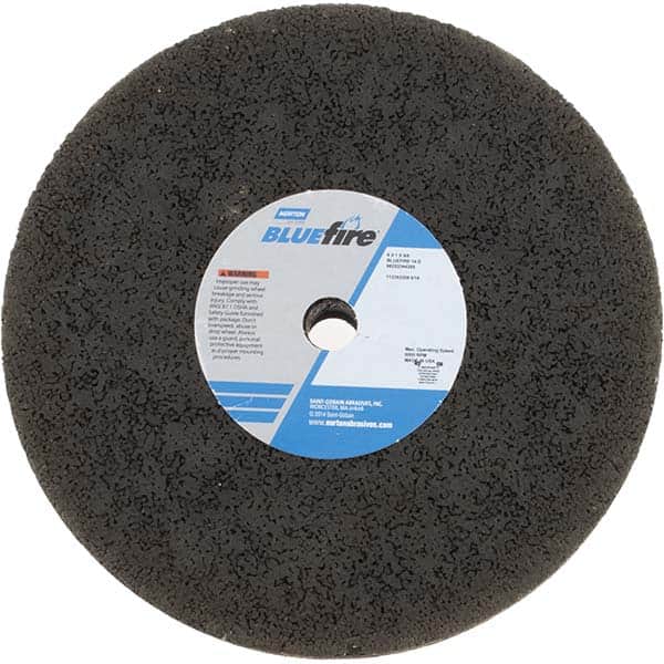 Norton 66253344355 Surface Grinding Wheel: 8" Dia, 1" Thick, 5/8" Hole, 14 Grit, R Hardness 