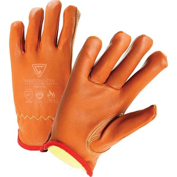 PIP KS993KOA/2XL Cut, Puncture & Abrasive-Resistant Gloves: Size 2XL, ANSI Cut A4, ANSI Puncture 5, Leather 