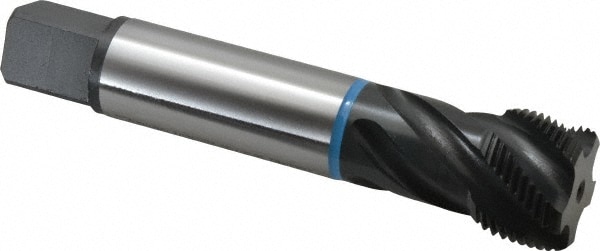 Emuge CU503200.5054 Spiral Flute Tap: 1-1/4-12, UNF, 5 Flute, Modified Bottoming, 2B Class of Fit, Cobalt, Oxide Finish Image