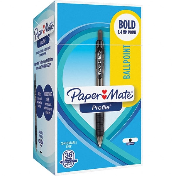 Paper Mate Profile Retractable Gel Pen, Bold 1 mm, Black Ink