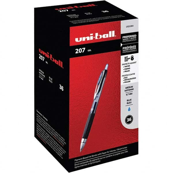 Retractable Gel Pen: 0.7 mm Tip, Blue Ink