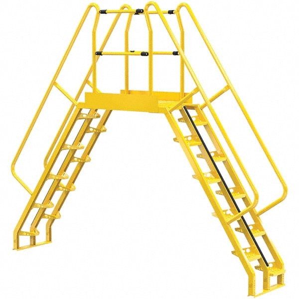 Vestil - 7-Step Steel Crossover Bridge: 350 lb Capacity, 20-1/16 ...