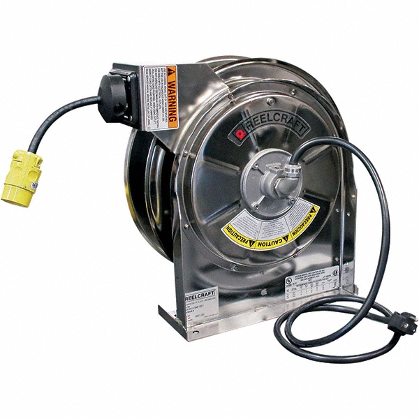 Reelcraft 12 AWG, 45' Cable Length, Cord & Cable Reel with Single