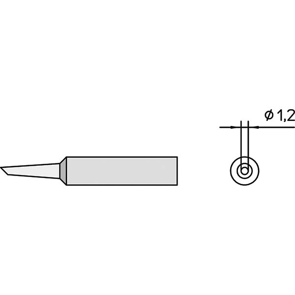 Weller Soldering Iron Tips; Type: Round ; For Use With: WXP90; WTP90; WXP65: WP65 ; Point Size: 1.2000 (Decimal Inch); Tip Diameter: 4.750 (Inch)
