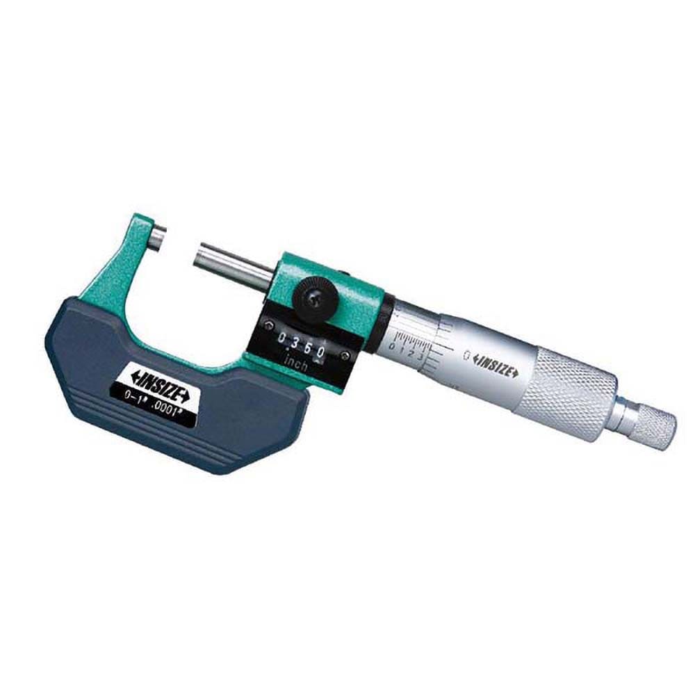 Insize USA LLC 3400-1 Mechanical Outside Micrometer: 1" Range, 0.0001" Graduation Image