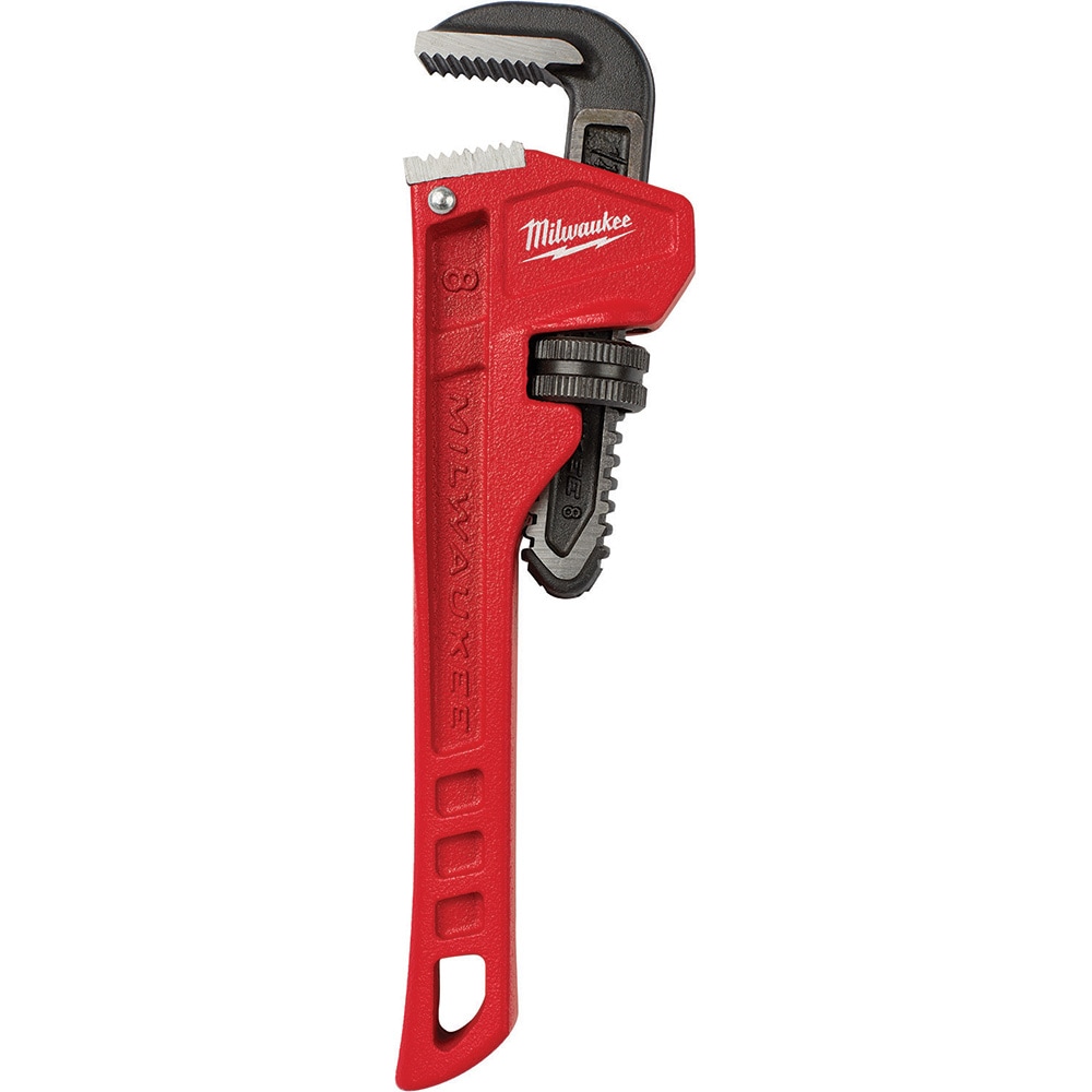 Milwaukee Tool 48-22-7108 Pipe Wrench: 8" OAL, Steel Image