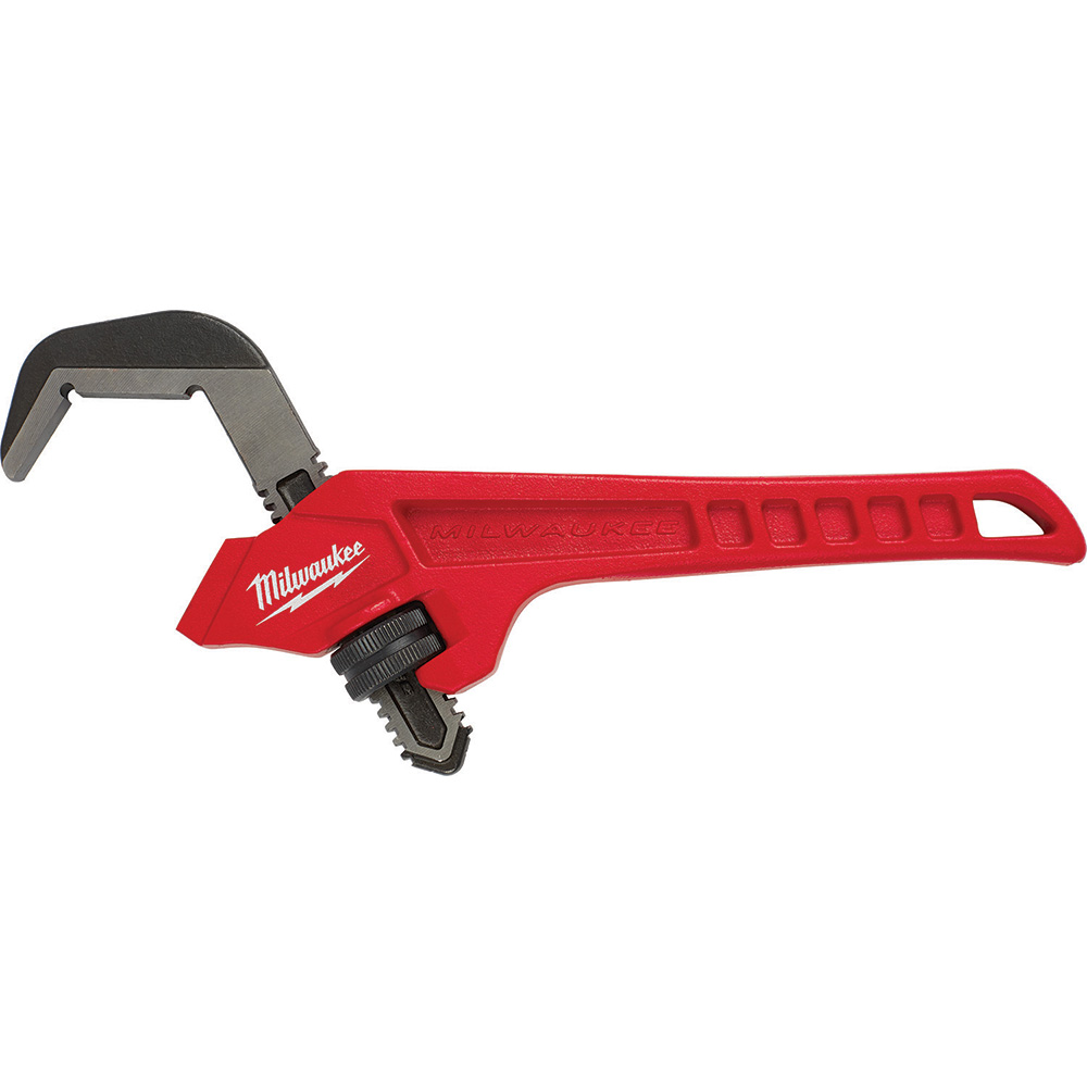 Pipe Pipe Wrench: 2-5/8" Max, 10-1/2" OAL, Steel