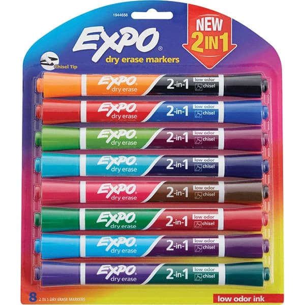 Expo - Pack of 4 Low Odor Chisel Tip Dry Erase Markers, Aqua, Lime, Pink &  Plum - 57432650 - MSC Industrial Supply