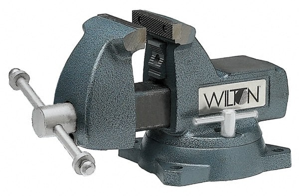 Wilton 21400 Bench & Pipe Combination Vise: 5" Jaw Width, 5-1/4" Jaw Opening, 3-3/4" Throat Depth 