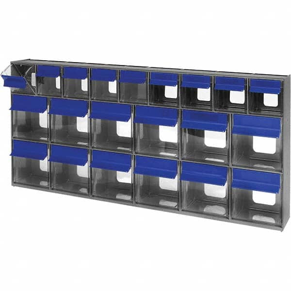 Quantum Storage QTB669GY Compartment Storage Boxes & Bins; Type: Tip Out Bin Set ; Number of Compartments: 21.000; 21.000 ; Overall Width: 23-5/8in ; Overall Depth: 3-5/8 (Inch); Overall Height (Inch): 11.0156 ; Color: Gray 