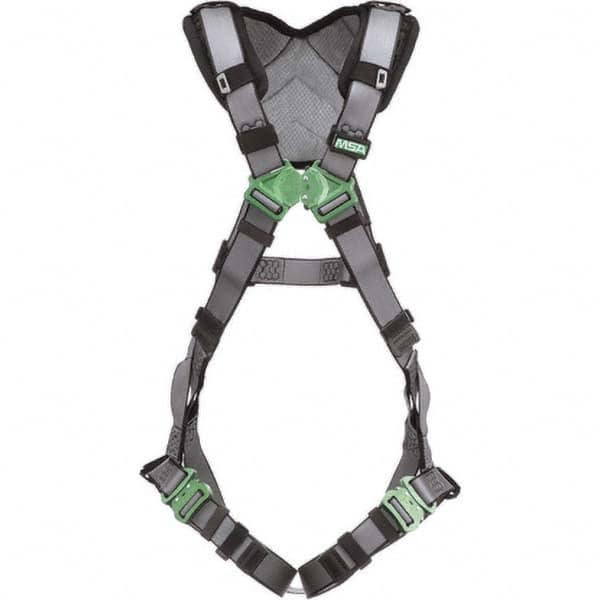 MSA 10194672 Fall Protection Harnesses: 400 Lb, Vest Style, Size 2X-Large, Polyester, Back 