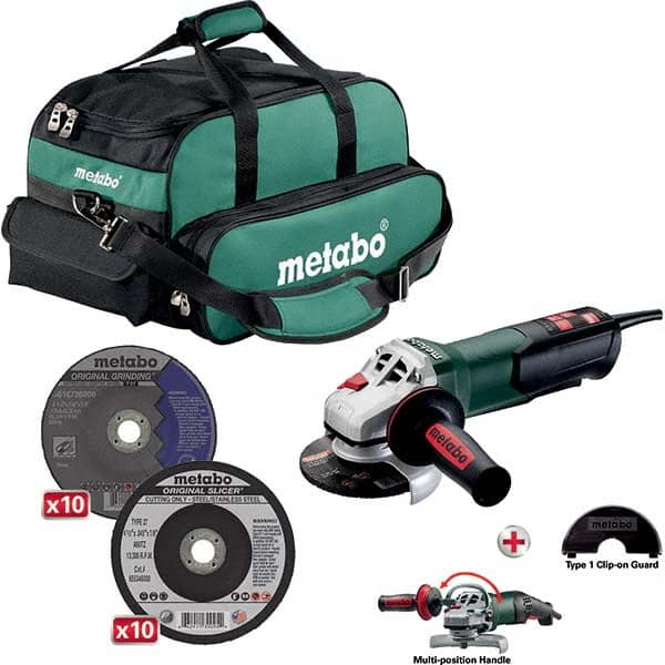 Metabo - Corded Angle Grinder: 5/8-11 10,500 RPM, - MSC Supply 95763959 Dia, Spindle Industrial - Wheel 4-1/2″