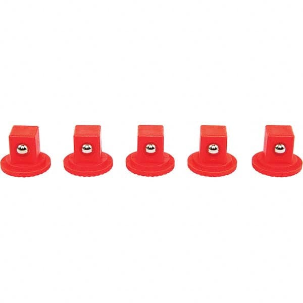 Stanley J2513S Socket Holders & Trays; Type: Socket Stud ; Drive Size: 3/8 ; Holds Number of Pieces: 5 ; Color: Red ; Depth (Inch): 4 