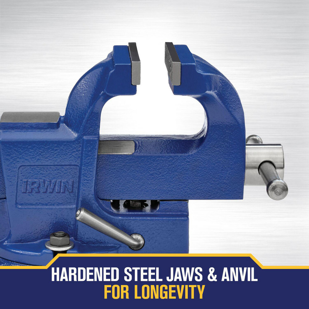 Irwin Bench Vises; Jaw Width 4 in; Jaw Opening Capacity 4.25 in; Throat Depth 2.375 in