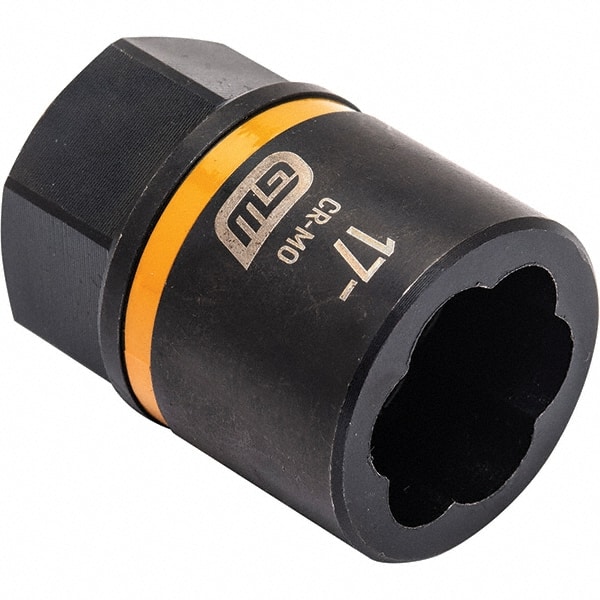 Bolt Extractor Socket: Size -17 mm, 8 mm Drive for -17 mm Screw
